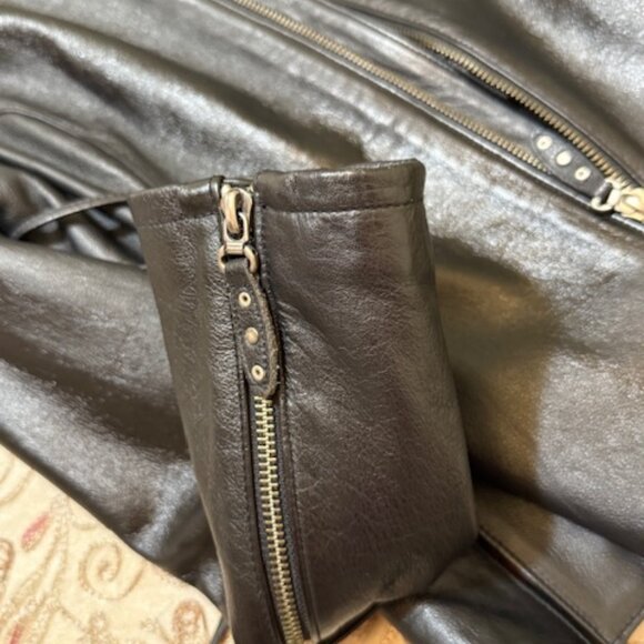 Med Harley Davidson Women's Lightweight Leather Coat w/lace up sides and back - Picture 14 of 16